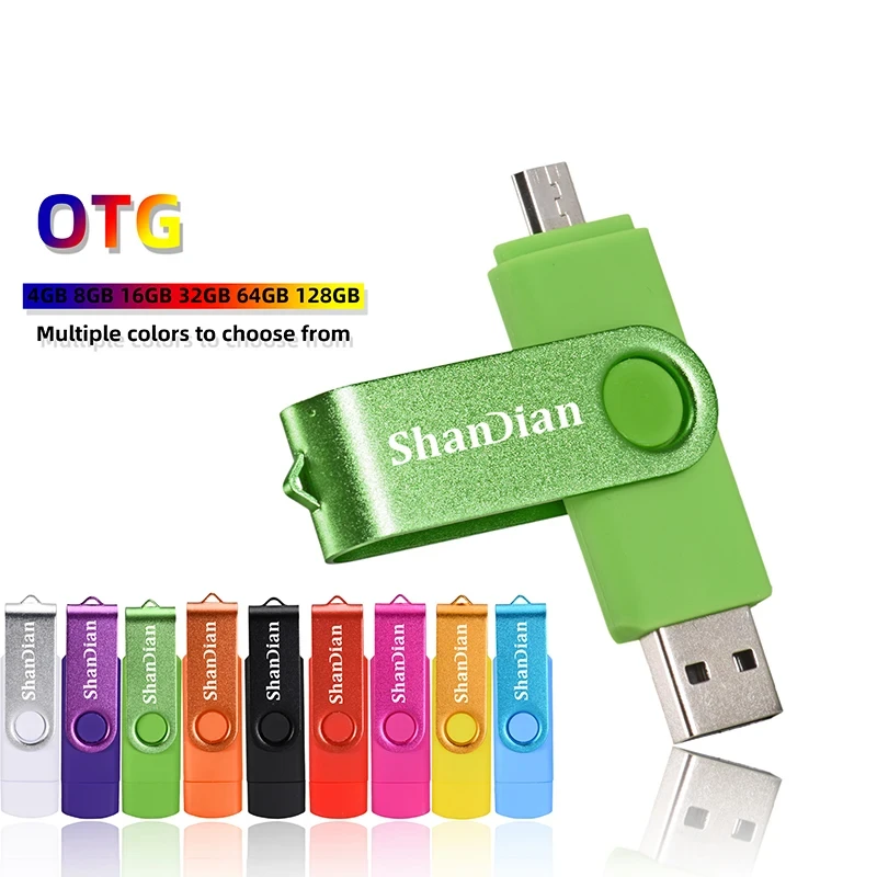 SHANDIAN Multifunction USB flash drive OTG high Speed drive 64GB 32GB 16GB 8GB 4GB external storage double Application Micro USB