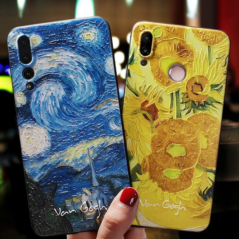 Art Case For Huawei Honor 20 20S Pro 10i 8X 9 10 Lite Case Cover For Huawei P20 P30 P40 P10 Lite Pro P Smart 2019 Phone Cases