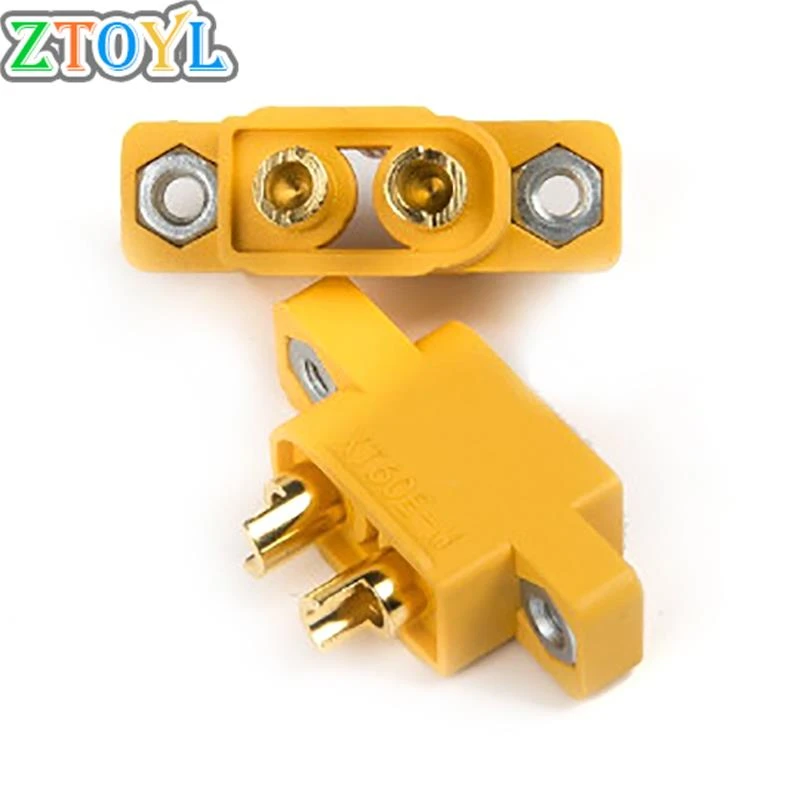 5PCS XT60E-M Mountable XT60 Male Plug Connector For Racing Models Multicopter Fixed Board DIY Spare Part