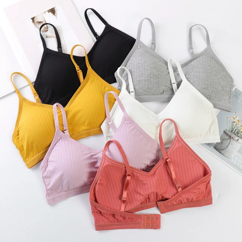 Summer Girls Tank Crop Top Seamless Sexy Tube Tops Padded Bra Female Spring Sports Underwear Bralette Soft Wireless Brassiere