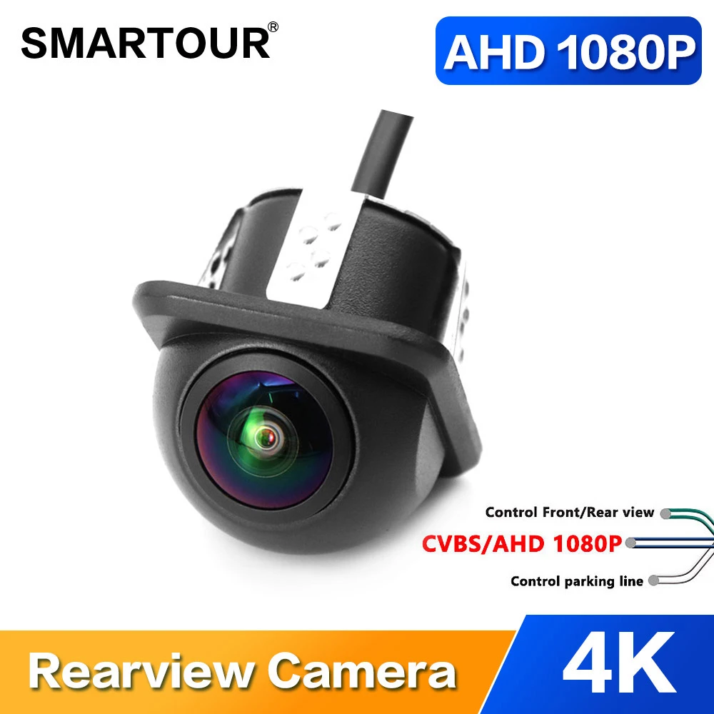 Smartour CCD 180 degree Fisheye Lens Car Rear Side front View Camera Wide Angle Reversing Backup Camera Night Vision Waterproof