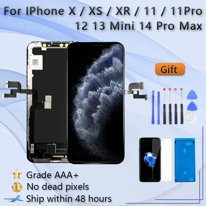 OLED Display For iPhone X XR XS 11 12 11 pro Max TFT screen assembly For iphone X XR XS max 11pro LCD Display,3D Touch True Tone