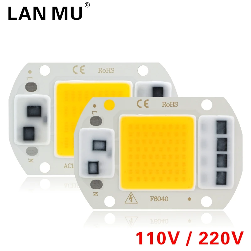 110V 220V LED Chip 10W 20W 30W 50W COB Chip No Need Driver LED Lamp Beads ​for Flood Light Spotlight Lampada DIY Lighting