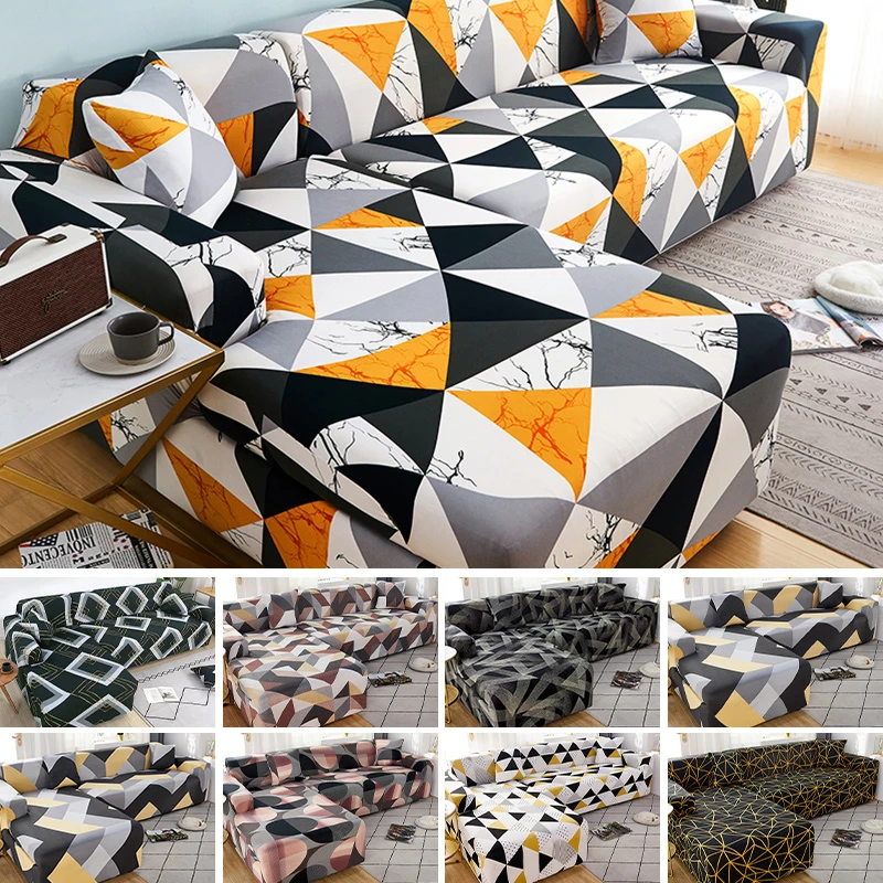 1PC Geometric Sofa Cover Couch Cover Elastic Sofa Covers for Living Room Pets Corner L Shaped Chaise Longue Sofa Slipcover