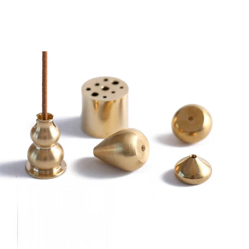 New 1PC Portable Incense Burner Multi Purpose Water Drop Shape Brass Incense Holder Home Office Teahouse Zen Buddhist Supplies