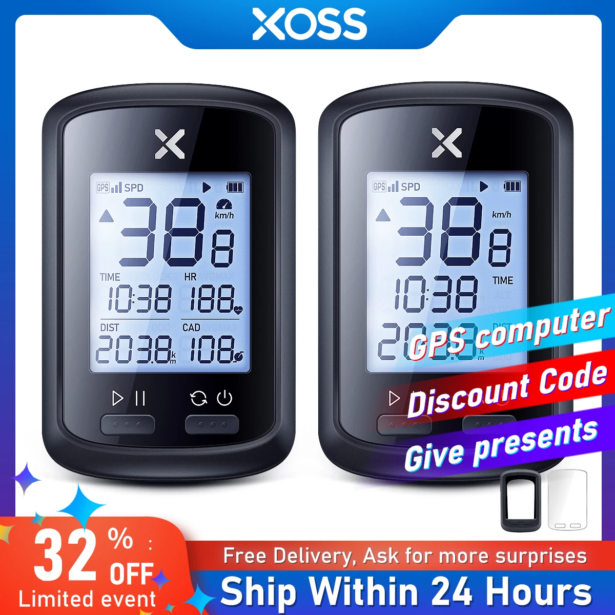 XOSS G/G Plus Bicycle Computer GPS Wireless Speedometer Bicycle Tracker Waterproof Mountain Bike Road Bike Bicycle Odometer