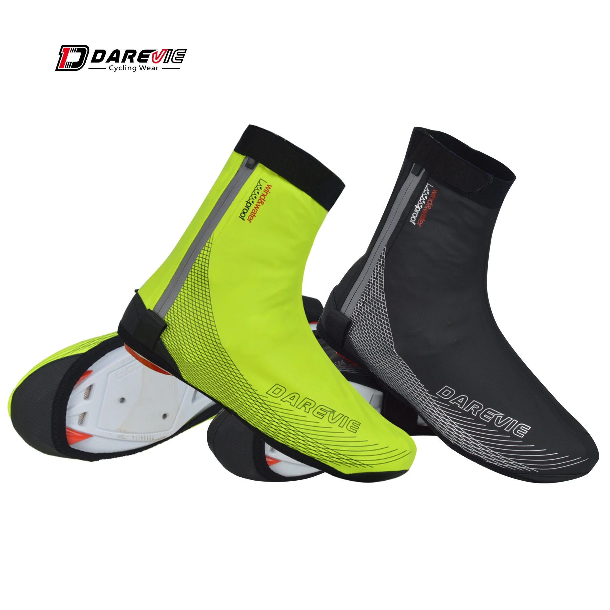 DAREVIE Cycling Shoes Covers Waterproof Windproof Cycling Shoes Cover Winter Thermal MTB Road Cycling Lock Shoes Cover Slippers