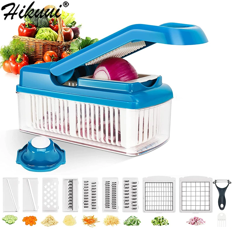 Adjustable Vegetable Cutter Slicer Stainless Steel Manual Food Chopper Grater Julienne Slicer Kitchen Onion Potato Shredder