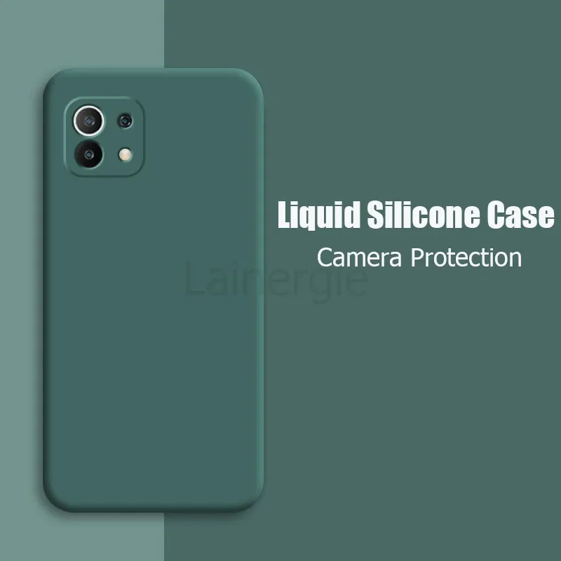 For Xiaomi Mi 11 Lite Case Liquid Silicone Soft Full Cover For Xiaomi Mi11 Lite Mi 11 Pro Ultra 11X Pro 11i 5G Phone Case