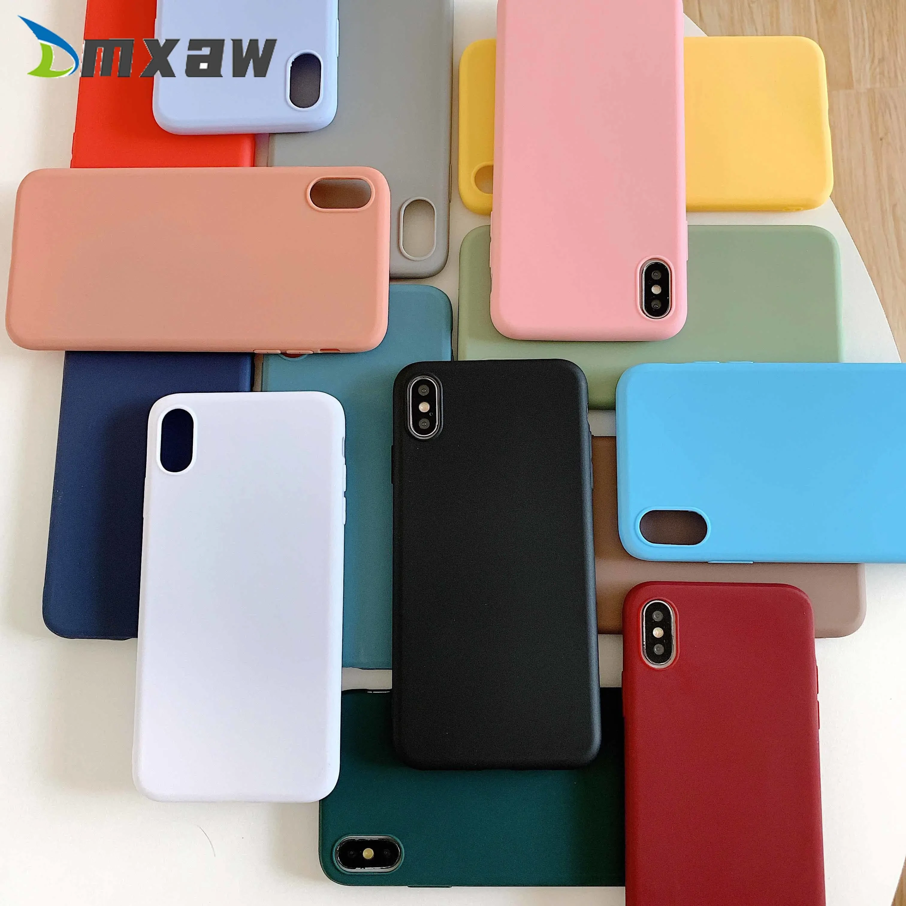 For OPPO A12 A12E A5S A3S A3 R17 R15 A83 A1 F5 F1S A57 A39 A37 Neo 9 Case Cute Matte Solid Candy Simple Silicone Cover