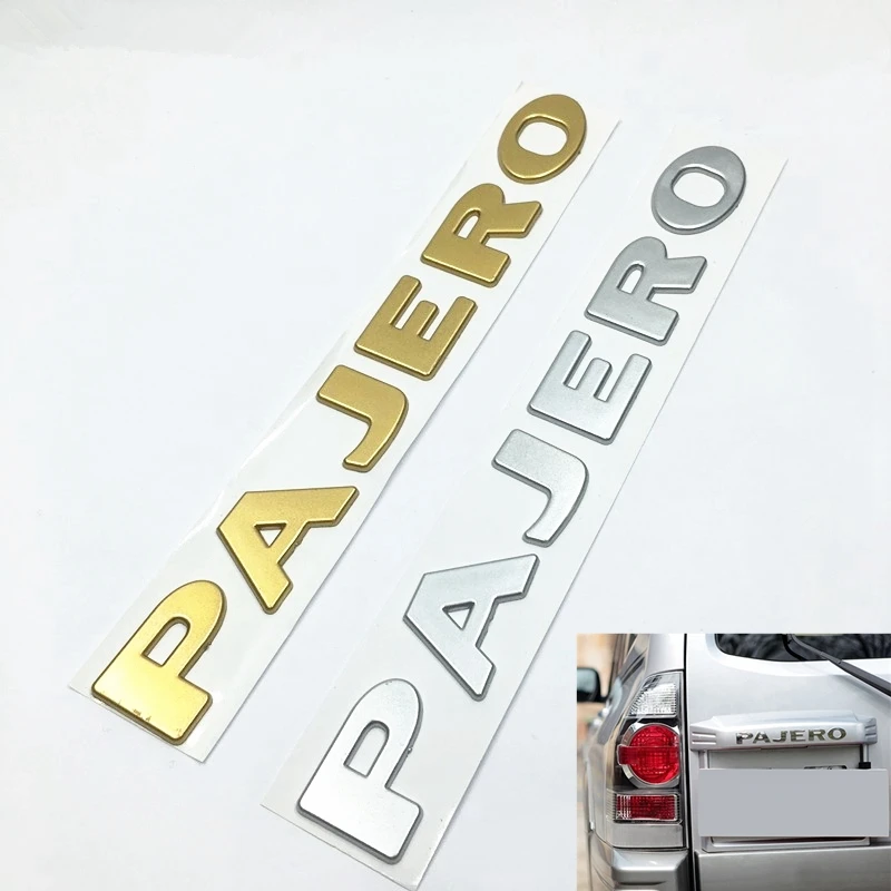 Soarhorse 3D for Pajero Letter Logo ABS Emblem Badge Stickers Car Body Side Logo Decal For Mitsubishi Pajero
