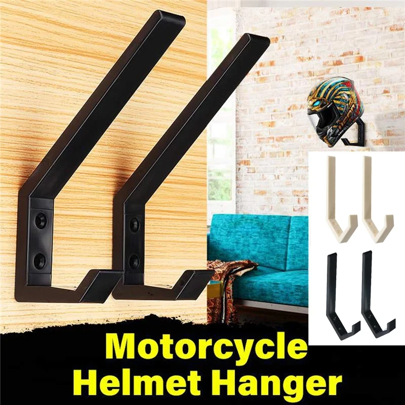 2Pcs ABS Hook Rack Motorcycle Helmet Holder Hook Jacket Hanger Home Luggage Hook Multipurpose Wall Mount Rack for Kitchen Door