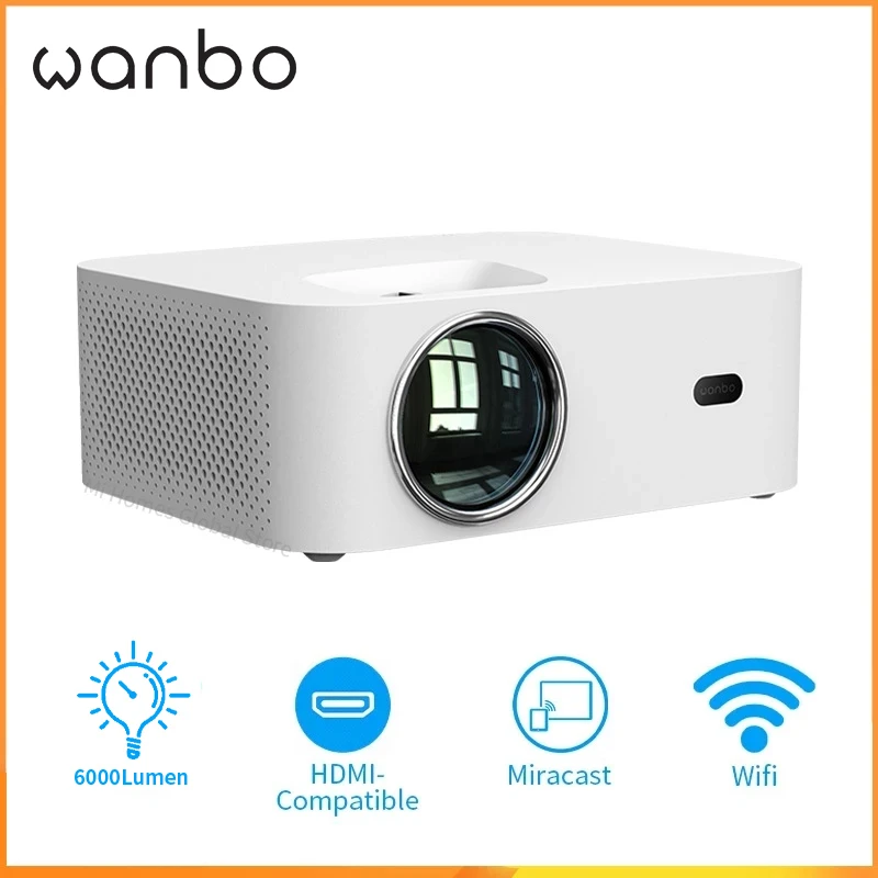 Global Version Wanbo X1 Projector 4K Support 1080P Mini LED Portable Projector 1280*720P Keystone Correction For Home Office