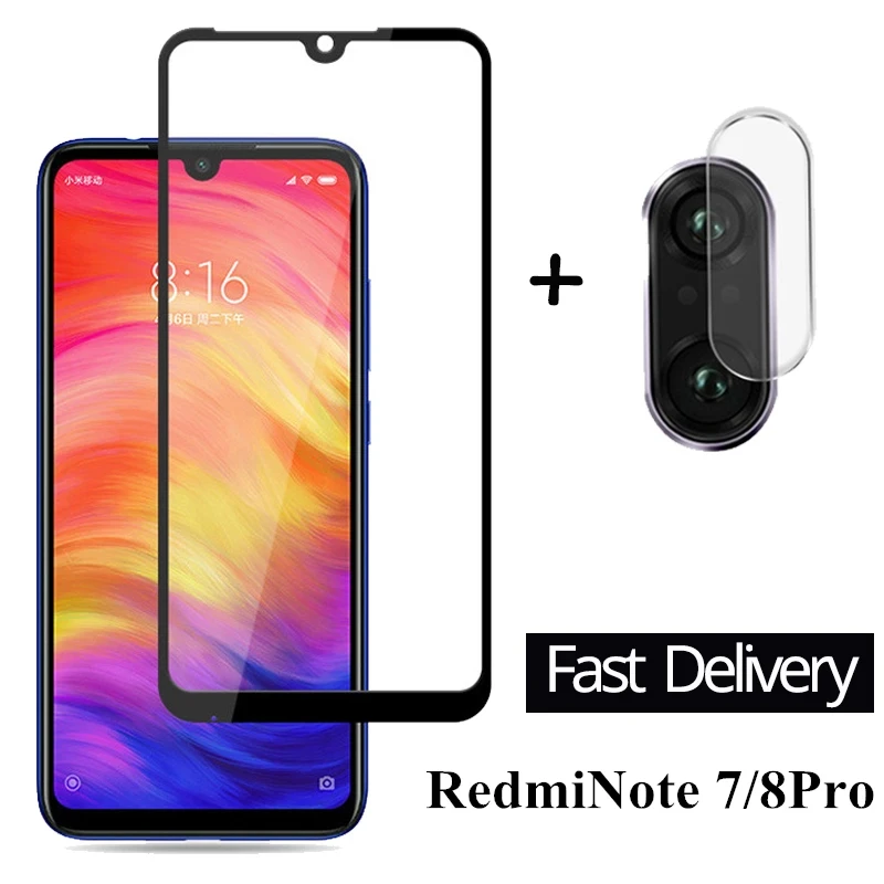 2 in 1 Protective Glass For Redmi 7 8 9A Camera Screen Protector Tempered Glass For Xiaomi Redmi Note 7 8 9 10 pro Lens Film