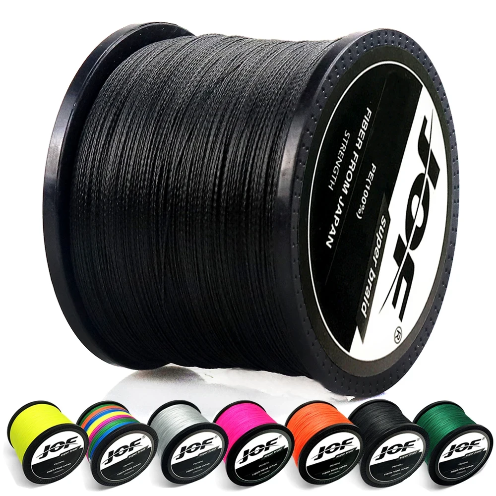 8 Strands 300M 500M 1000M JOF PE 9 Colors Braid Fishing Line Weave Superior Extreme Strong 100% SuperPower