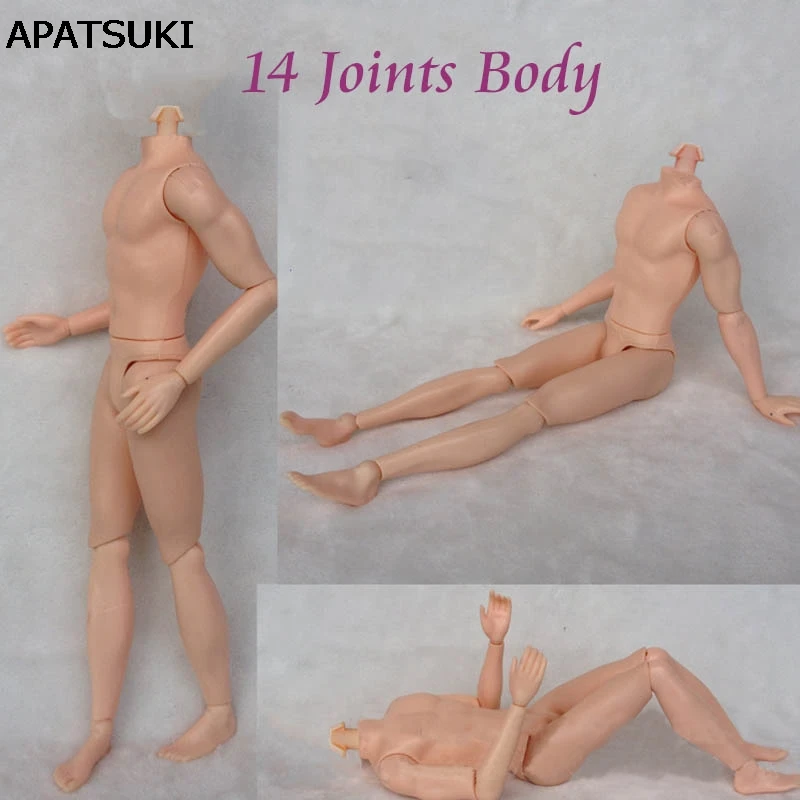 26cm 14 Moveable Jointed Doll Body For Boy Doll Ken 1/6 Male MAN Naked Body Prince Ken Nude Doll DIY Learning Toys