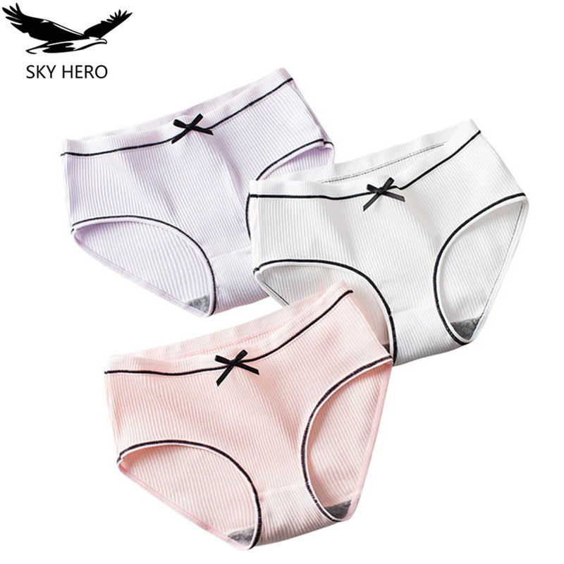 3pcs/Lot Women's Panties Underwear Cotton Briefs Female Shorts Lace Bragas Underpants Woman Shorts for Ladies Girls Sexy Panty