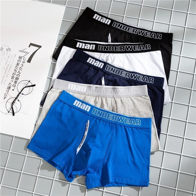 Boxer Mens Underwear Men Cotton Underpants Male Pure Men Panties Shorts Underwear Boxer Shorts Solid Cuecas 365 Calzoncillos