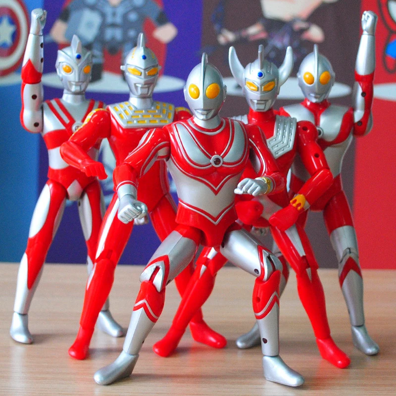 18cm Ultraman Taro Seven Jack Ace Cute Action Figures PVC Doll Collection Model Sound Toys Children's Holiday gifts