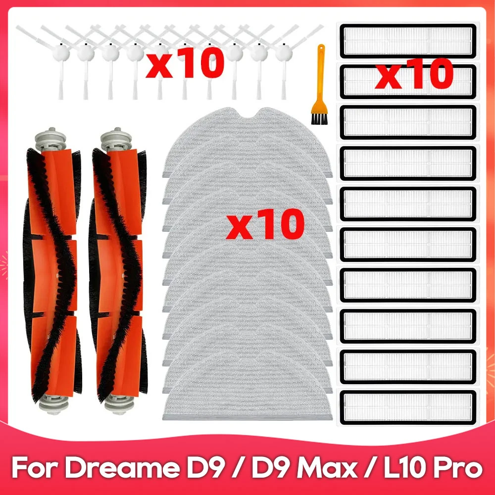 Main Side Brush Mop Cloths Hepa Filter For Xiaomi Dreame D9 Dreame Bot L10 Pro Trouver Robot LDS Vacuum-Mop Finder Spare Parts