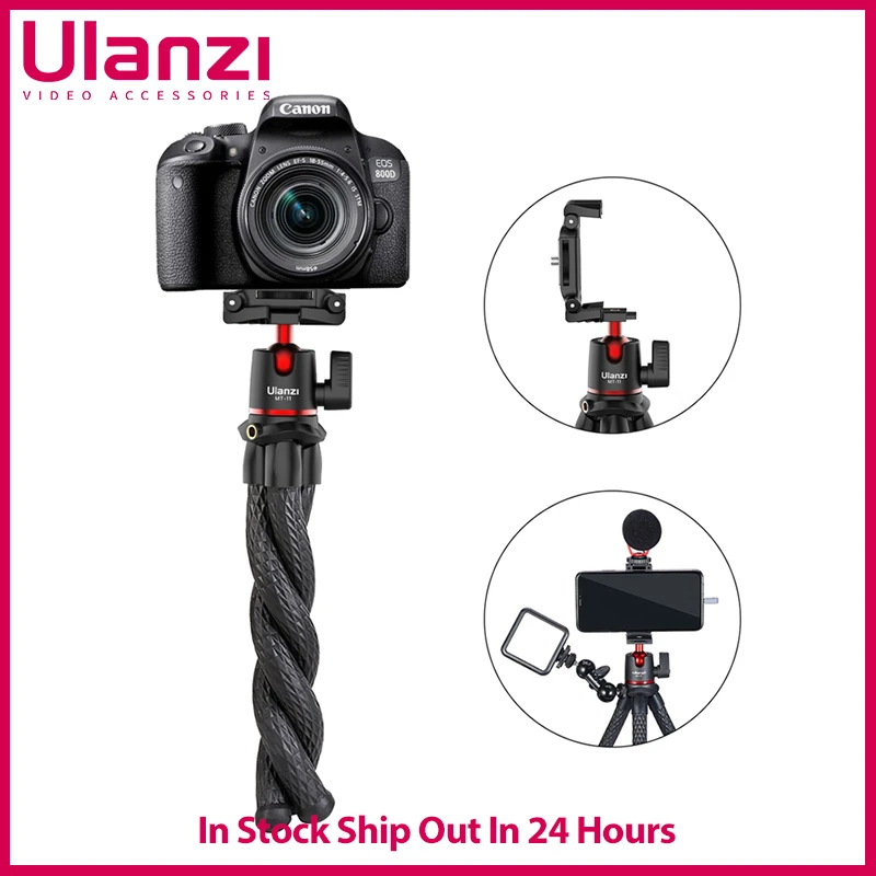 Ulanzi MT-11 Flexible Tripod for phone With Metal Ballhead Tripod Ball Heads Quick Release Ballhead Mount for DSLR Camera Tripod