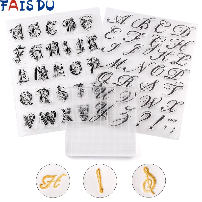 DIY Alphabet Cookie Cutter Embosser Stamp Sticky Decorating Fondant Sugarcraft Cutter Tools Cake Tools