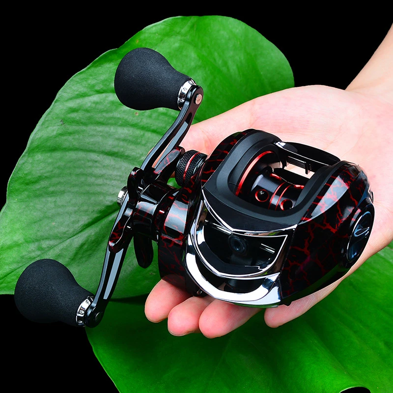 Fishing Baitcasting Reel All Metal Spool 18+1BB 10kg/22LB Max Drag Force Speed Ratio 7.1:1 Magnetic Metal Casting Fishing Reel