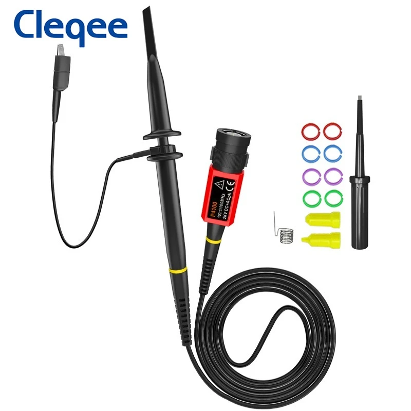 Cleqee P4100 Oscilloscope Probe kit 100:1 High Voltage Withstand 2KV 100MHz for Oscilloscope Owon Liliput Wholesale