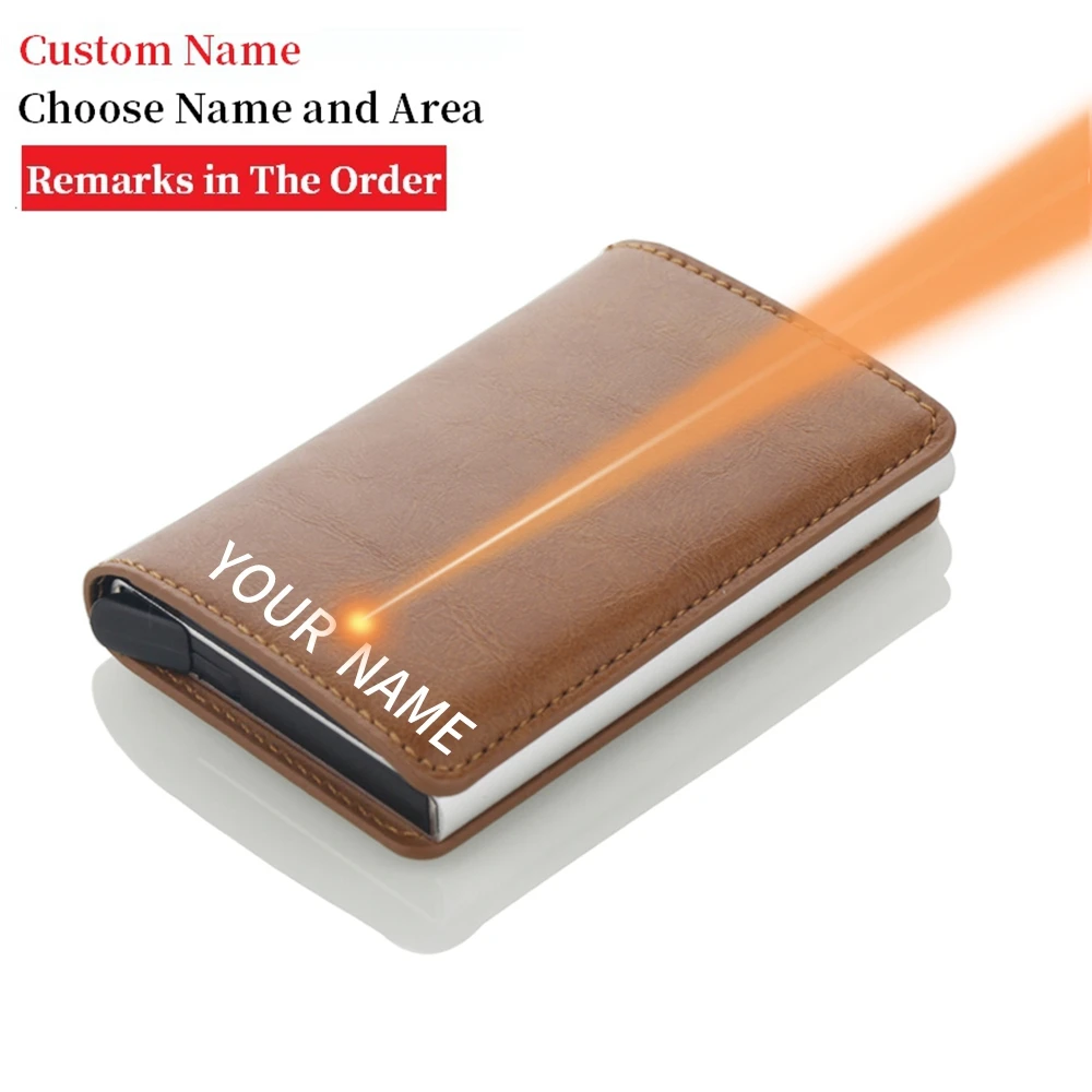 2020 Anti Blocking Credit Card Holder Mens Cardholder Case Metal RFID Aluminium Business Minimalist Travel Card Wallet
