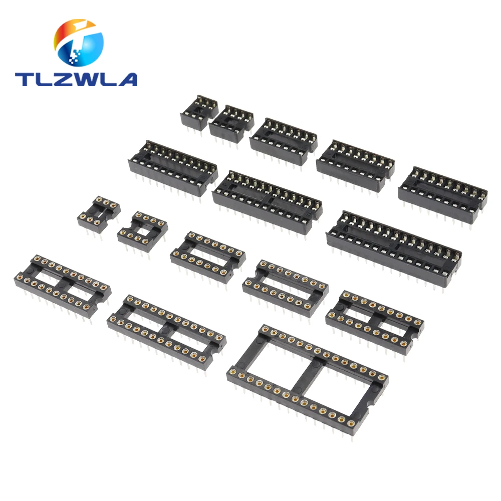 10pcs IC Sockets DIP6 DIP8 DIP14 DIP16 DIP18 DIP20 DIP28 DIP40 pins Connector DIP Socket 6 8 14 16 18 20 24 28 40 pin