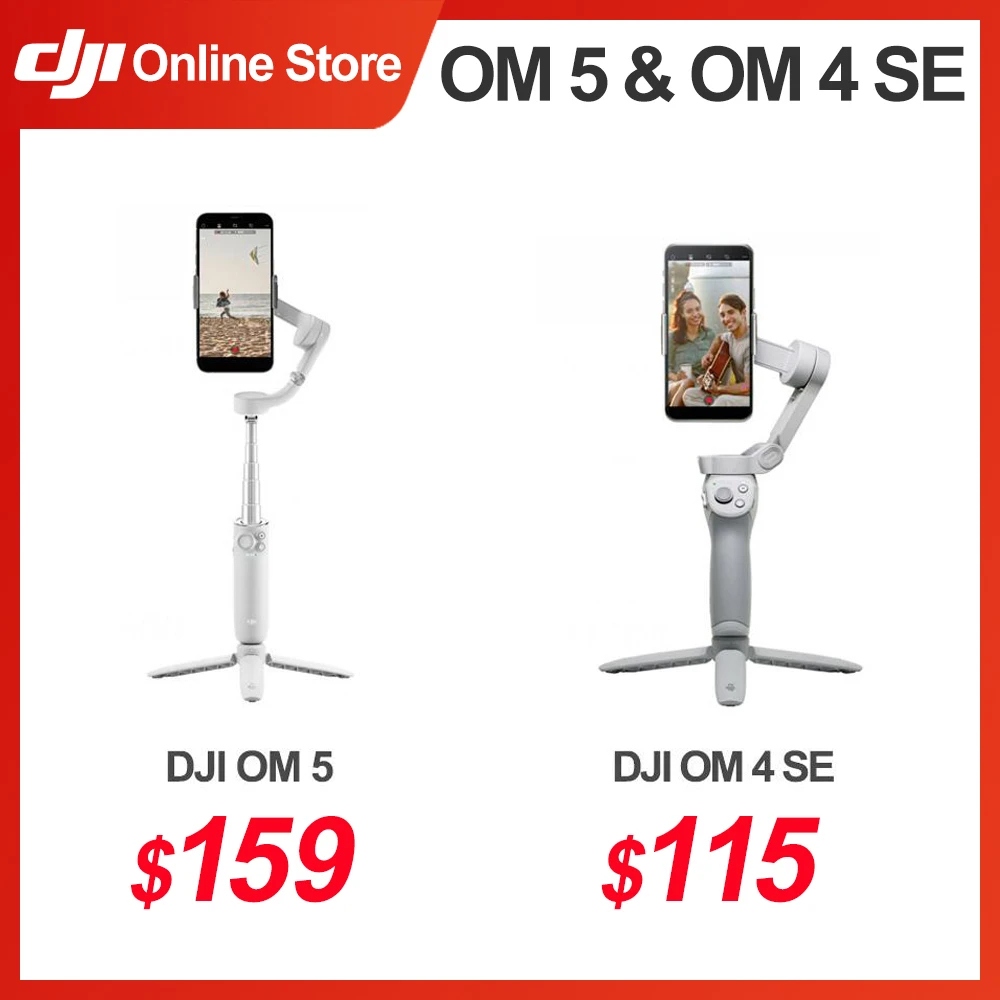 DJI OM 4 3 SE 5 Osmo Mobile 4 5 3 Handheld Gimbal Smartphone Stabilizer Phone Holder Selfie Stick Tripod with Portable Design