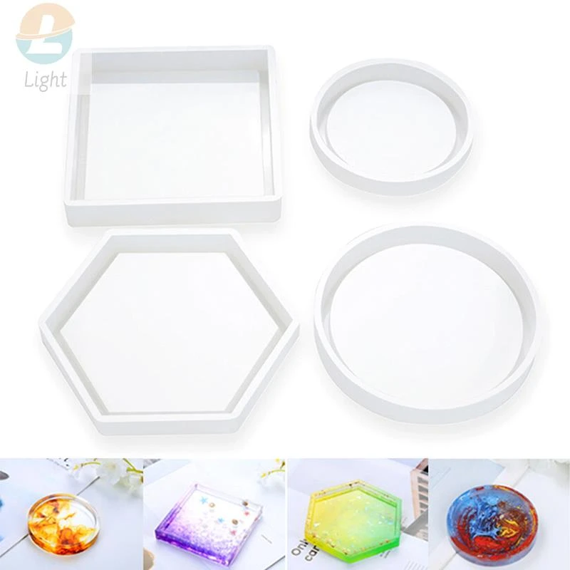 1pcs Coaster Resin Silicone Cup Mat Pad Mold Jewelry Making Epoxy Mould Tool Craft