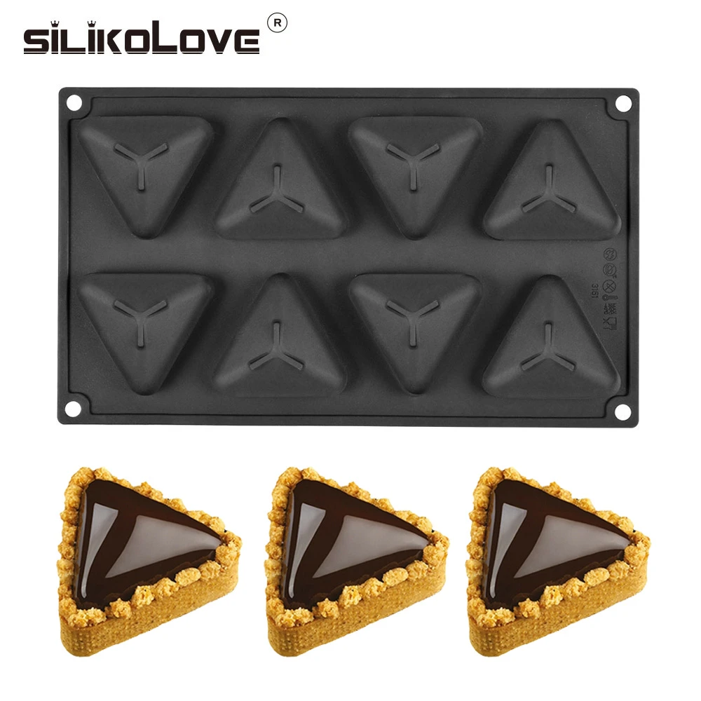 SILIKOLOVE NEW 8 Cavity Silicone Cake Mold For Baking Decorating Tools Mousse Dessert Jelly Moulds Forms