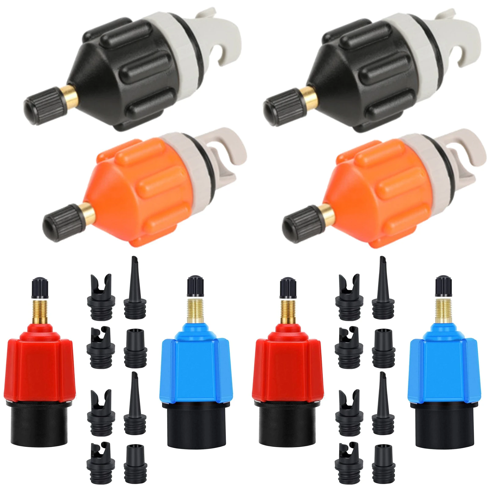 2pcs Rowing Boat Air Valve Adaptor Nylon Kayak Inflatable Pump Adapter for Surfing Paddle Board Kayak Parts Accessories