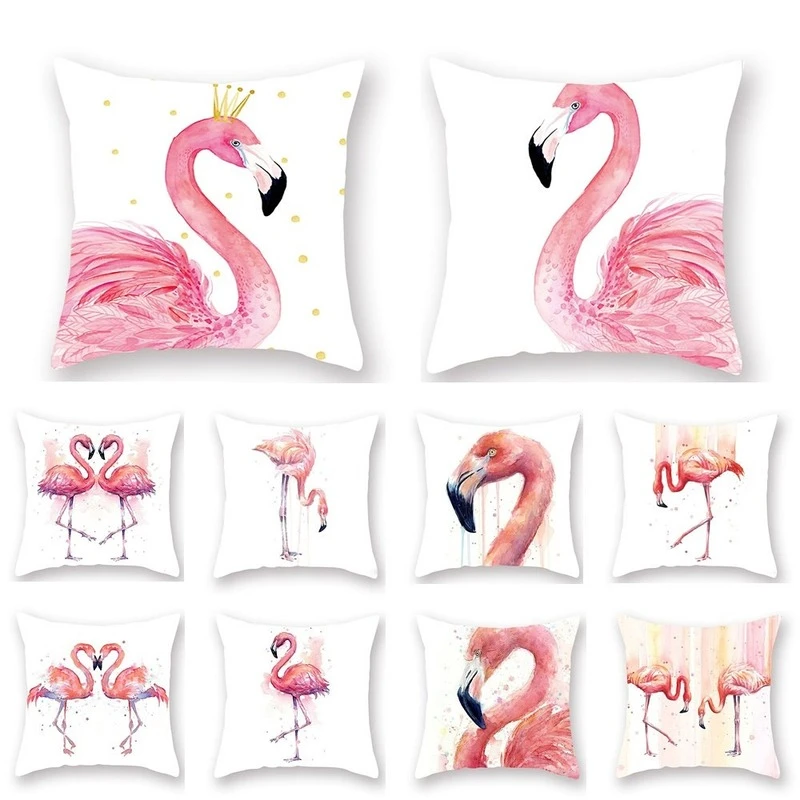 Pink Flamingo Pillowcase Hawaiian Flamingo Party Decorations Summer Party Birthday Hawaiian Decorations Party Baby Shower Decor