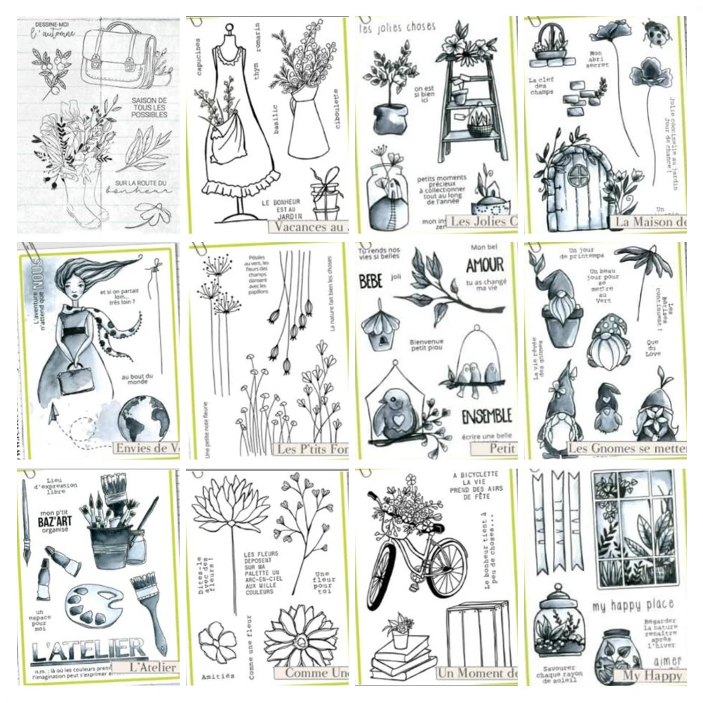 2021 new French clear stamp for DIY scrapbooking/Card Making  B651