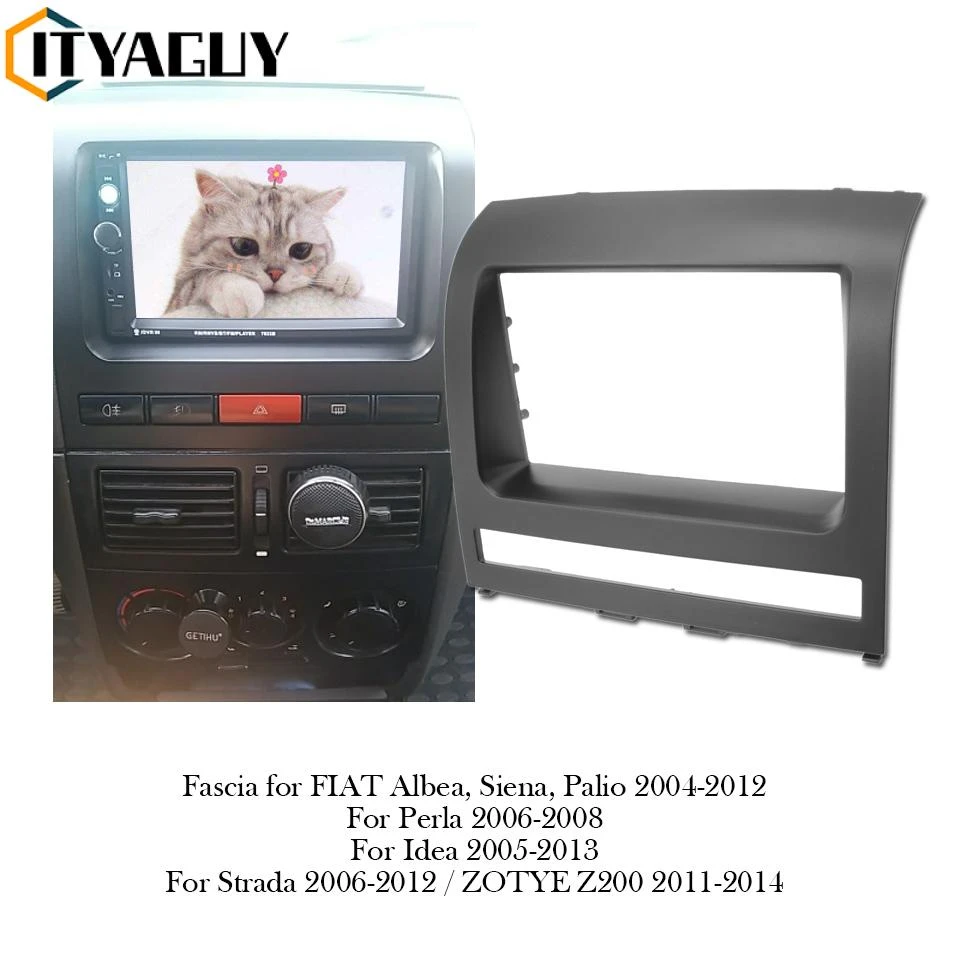 2Din Car Radio Frame Fascia For Fiat PERLA Albea /Siena /Palio 2004 - 2012 DVD Stereo Panel Mounting Dash Installation Bezel