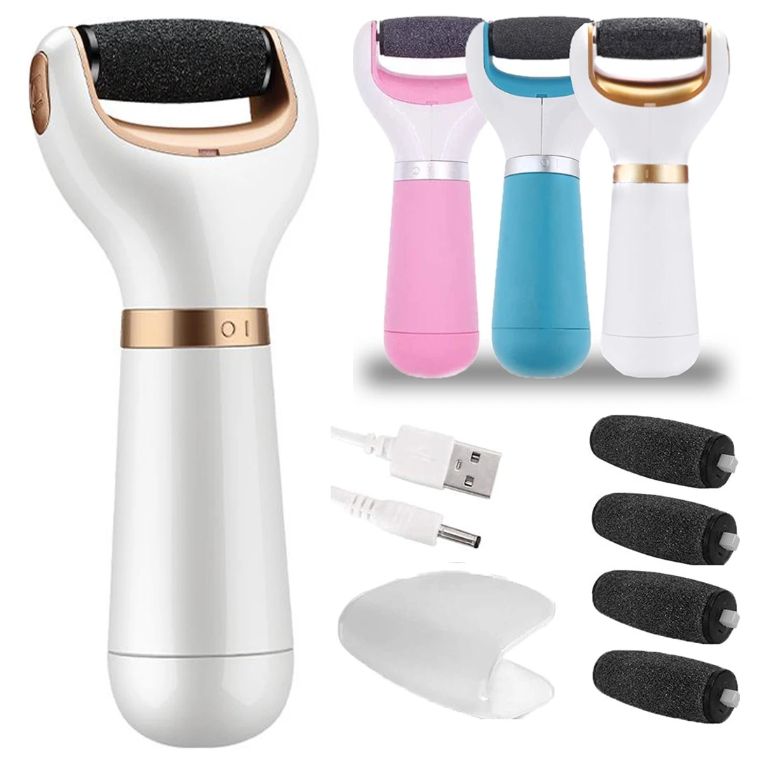 Electric Foot File Vacuum Callus Remover Pedicure Tools Dead Skin Callus Remover Foot Files USB Rechargeable Foot Skin Care Tool