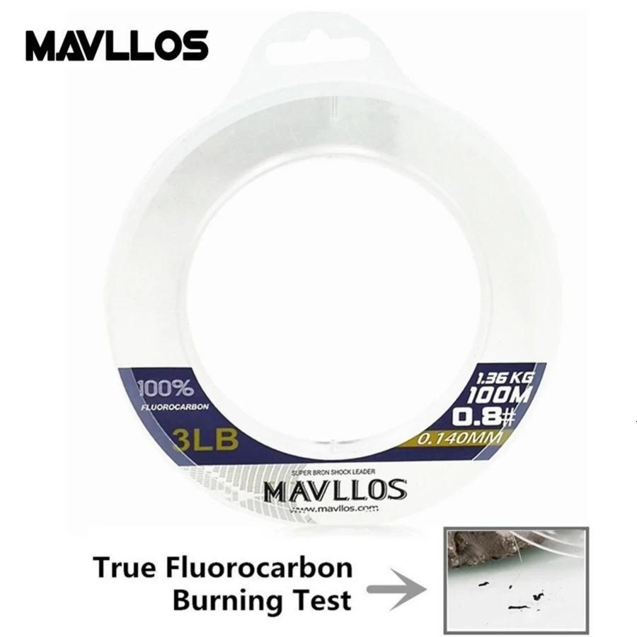 Mavllos 50m 100m Japan Carbon Fiber Monofilament Carp Fly Fishing Fluorocarbon Line Leader Pwoer 100% Fluorocarbon Fishing Line