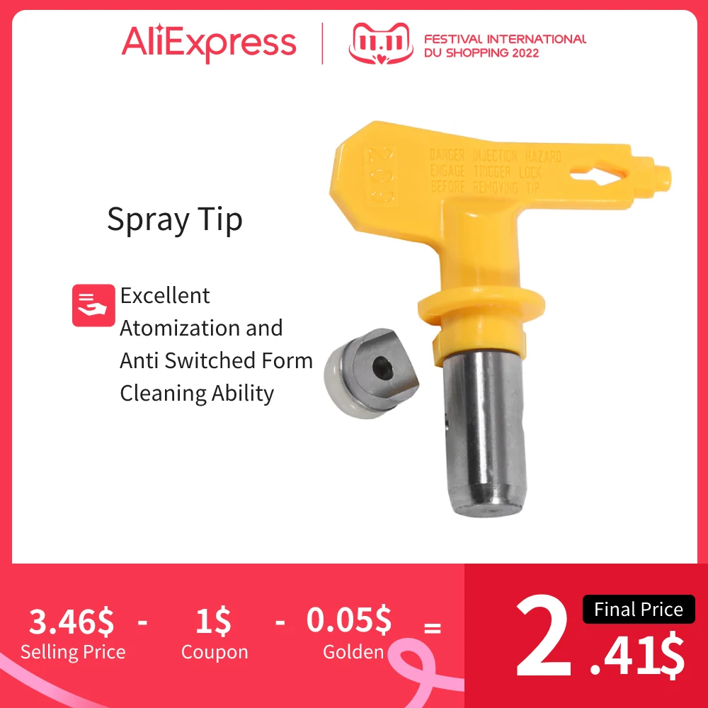 10 Types Airless Spray Gun Tip Nozzle Useful Reversible Tungsten Steel Airless Paint Spray Gun Tip Nozzle Home Garden Tool