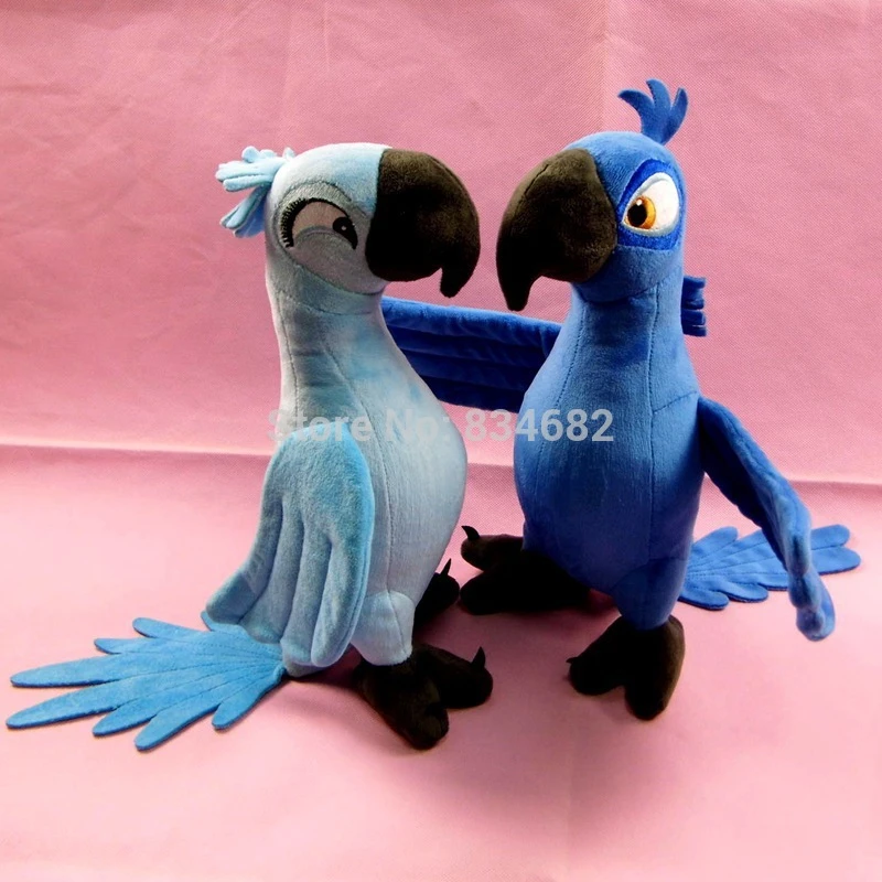 J.G Chen 2pcs/lot 30CM New Rio 2 Movie Cartoon Plush Toys Blue Parrot Blu & Jewel Bird Dolls Christmas Gifts For Kids Plush Toy