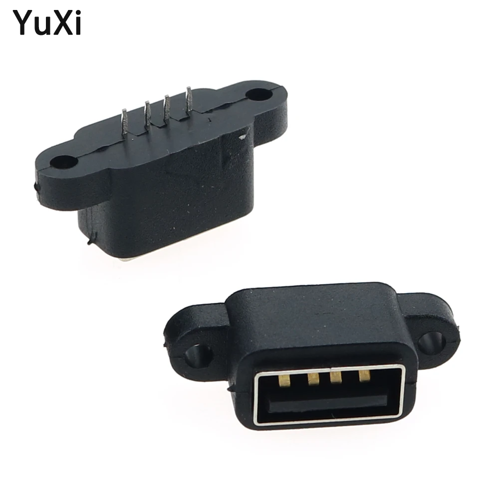 10pcs Waterproof USB 2.0 Charging Data Tail Plug-in USB Built-in Interface Port Connector Plug Jack Socket PCB Dock