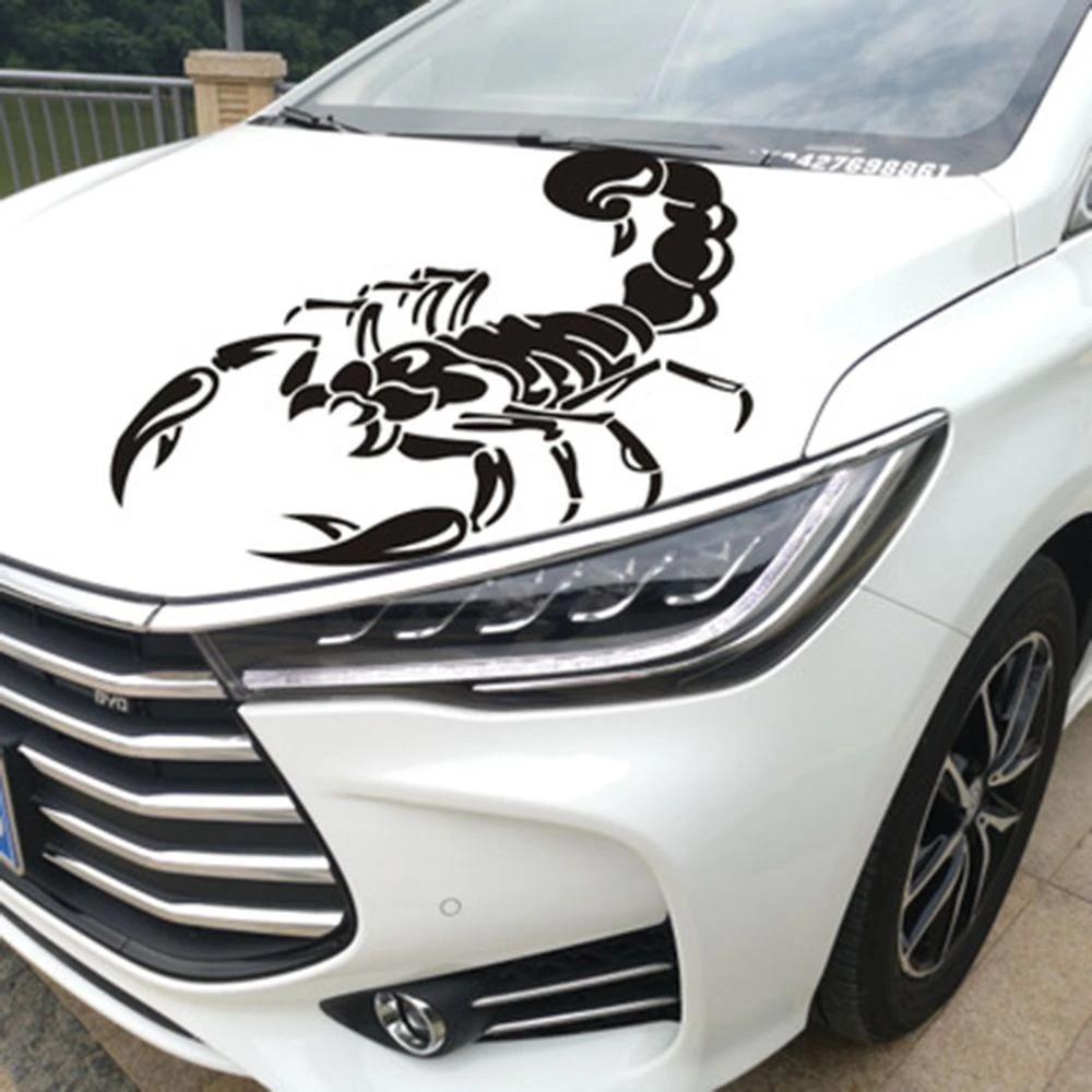 1Pc 3D Scorpions Car Sticker Body Trucks Window Waterproof PVC Car-styling Auto Decal Car Bonnet Side Stripes Animal Sticker
