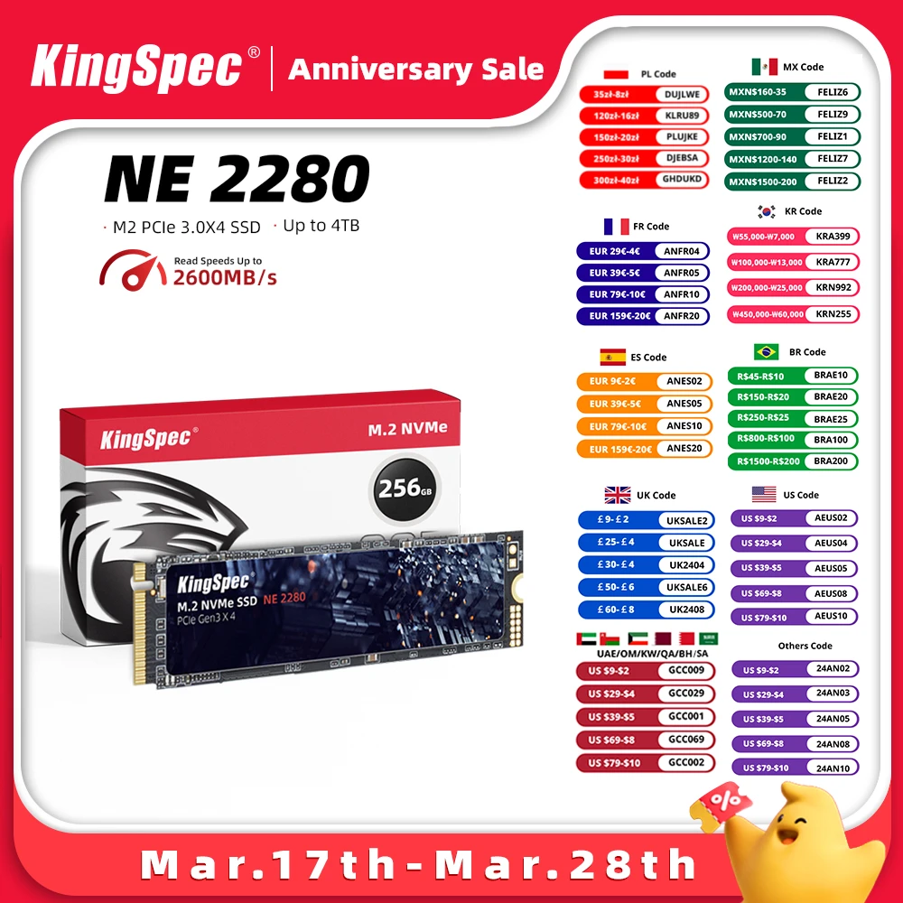 KingSpec M2 SSD NVMe 256GB 512GB 1TB 128GB M.2 2280 PCIe SSD Internal Solid State Drive for Laptop Desktop SSD Drive