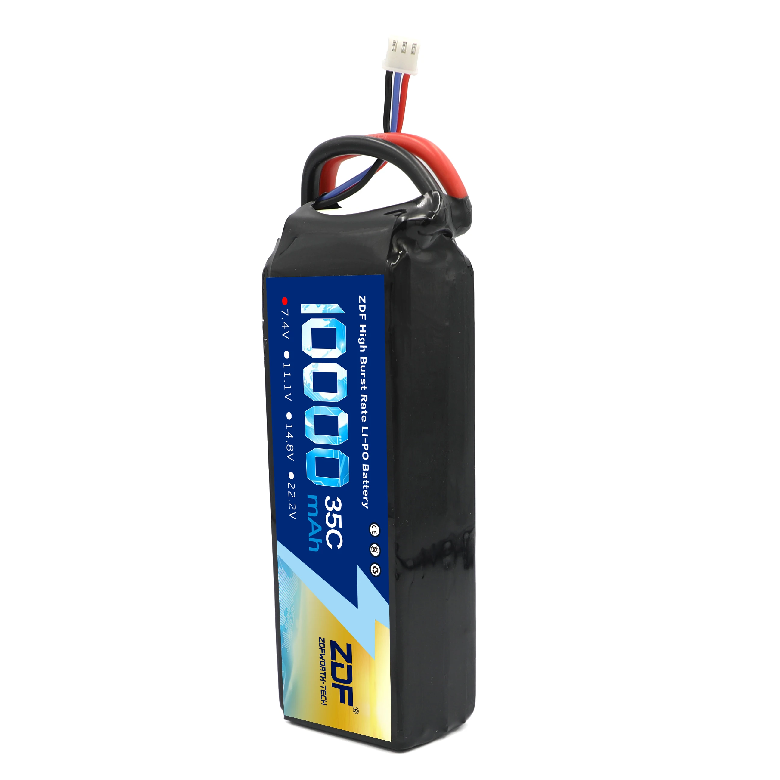 ZDF Lipo Battery 2S 3S 7.4V / 11.1V / 14.8V 10000mah 35C 70C XT90 / XT60/ T Plug For RC Drone Airplane Car Truck Boat