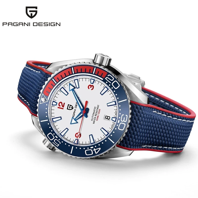 PAGANI DESIGN Classic Luxury Men's Automatic Watch Sapphire Glass Mechanical Wristwatch Stainless Steel 100M Waterproof Watches