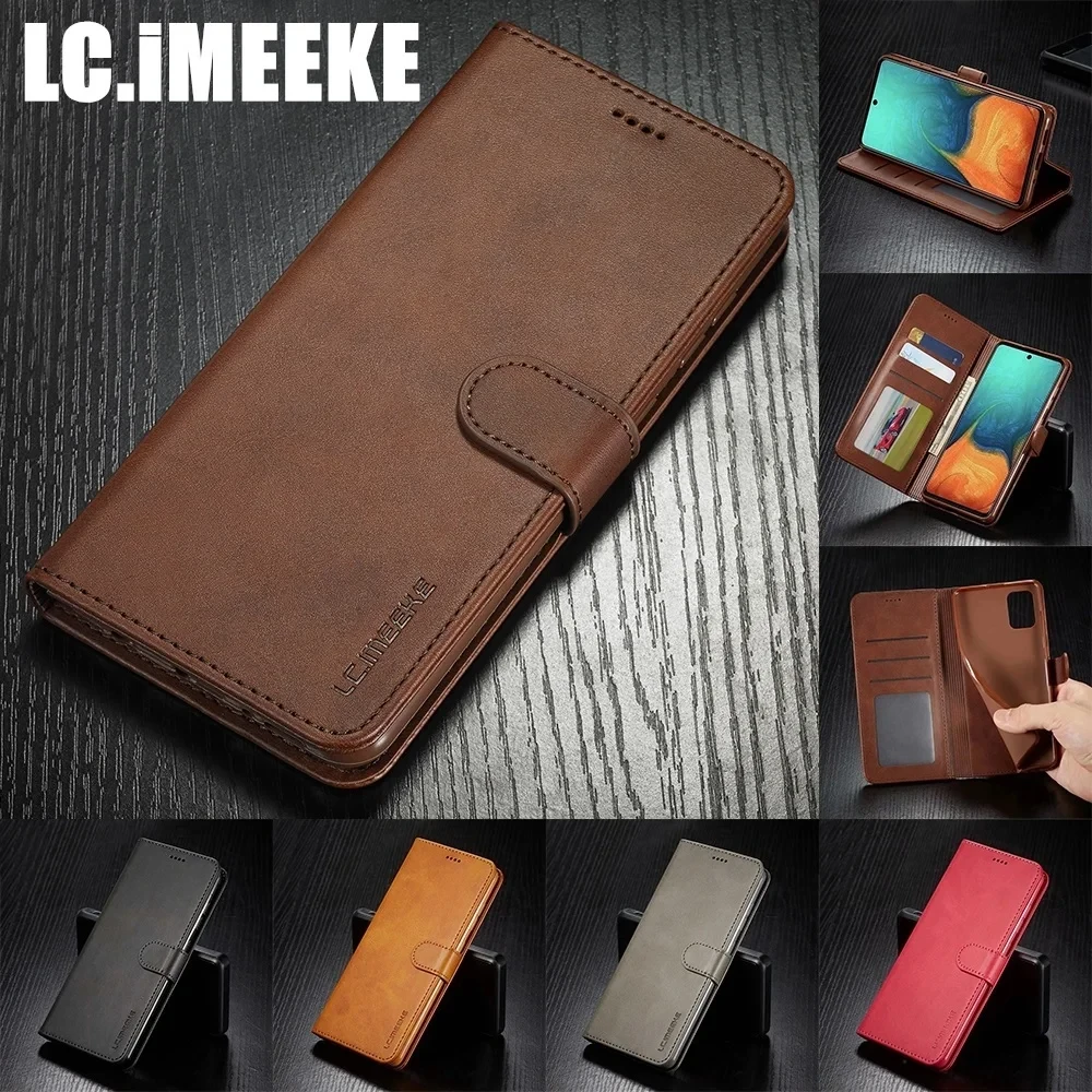 Leather Wallet Case for S21 Samsung Galaxy Note20 Ultra S20 FE S10 Plus A72 A52 A71 A51 5G A42 A32 A21s A22 Flip Cover A12 A02S