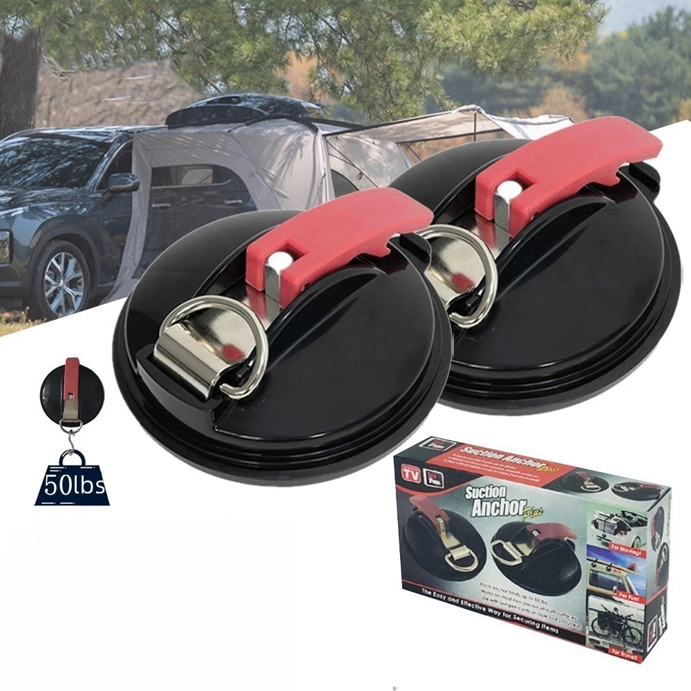 2 Pcs Vacuum Suction Cup Car Accessories Camping Tarp Car Side Awning Outdoor Camper Gear Tool Camping Accessories 2021 New