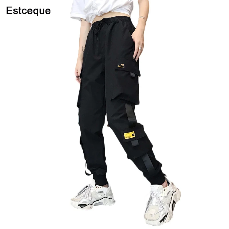 New Big Pockets Cargo pants women High Waist Loose Streetwear pants Baggy Tactical Trouser Hip hop High Quality Joggers Pants