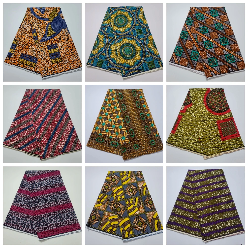 ankara fabric african real wax print cotton 100% new design 2021 tissus wax africain patchwork fabric for dress 6yard sales now